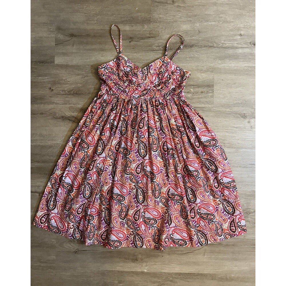 Madison Pink & Red Paisley Midi Dress - Picture 7 of 12